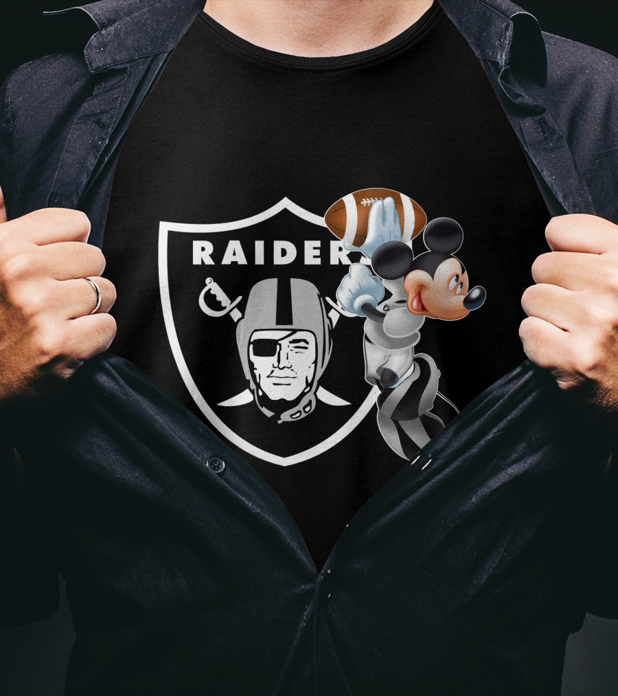 Mickey Lvr Raiders Football T-Shirt