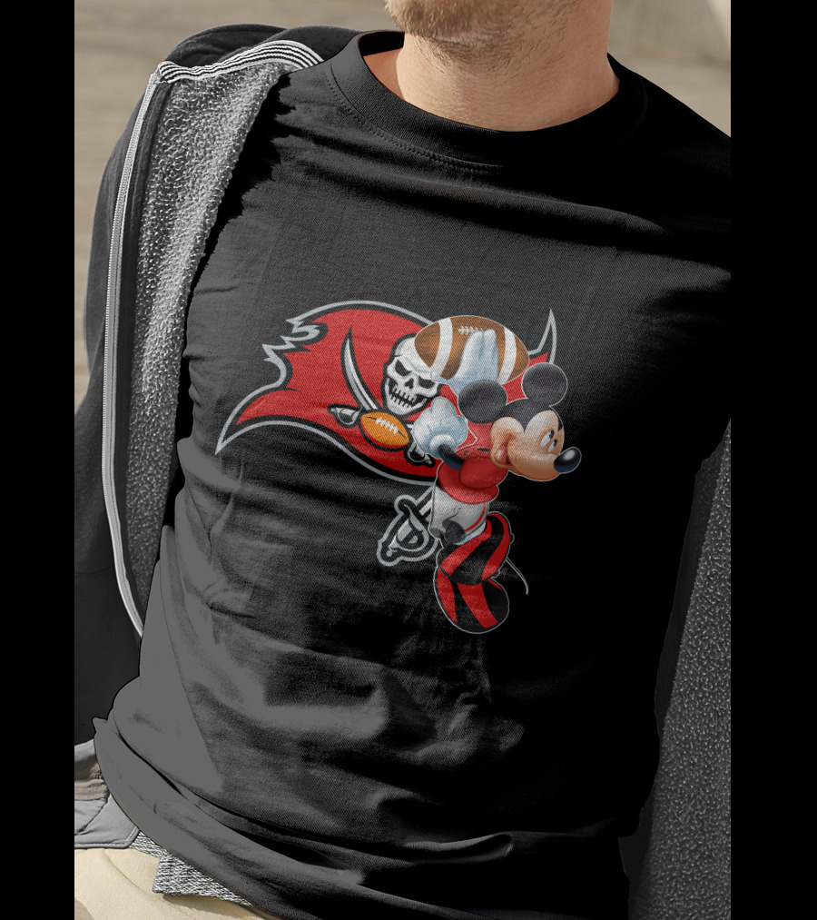 Mickey Buccaneers Football Crossover Tbb T-Shirt