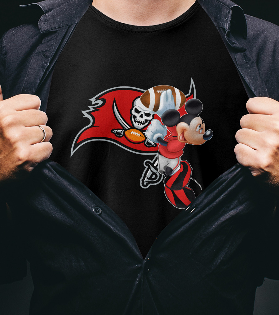 Mickey Buccaneers Football Crossover Tbb T-Shirt