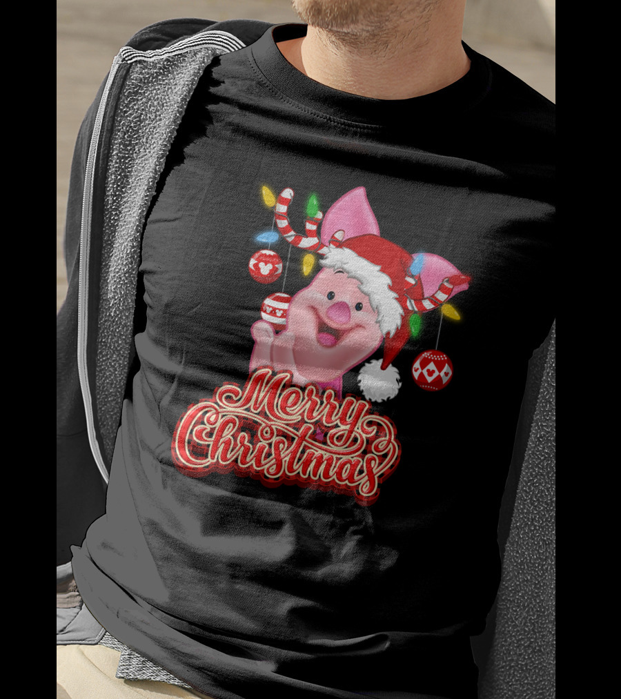 Piglet Merry Christmas Disney Holiday Magic T-Shirt