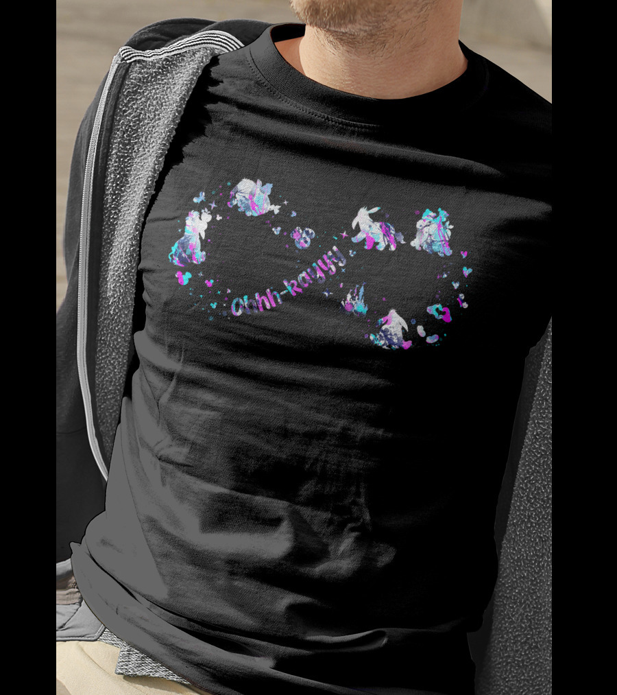 Eeyore Ahhh-Rang! Butterfly Heart Color Splash Infinity Loop T-Shirt