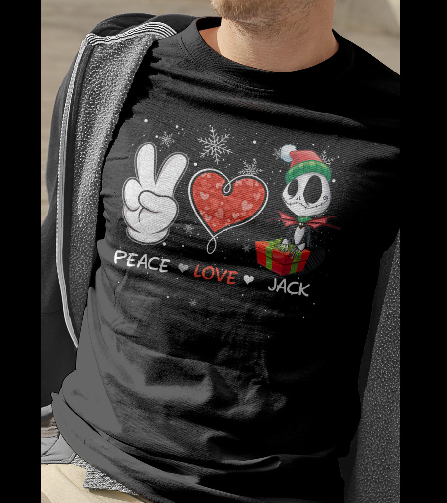 Peace Love Jack Christmas Gift T-Shirt