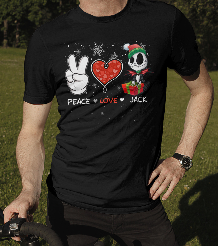 Peace Love Jack Christmas Gift T-Shirt