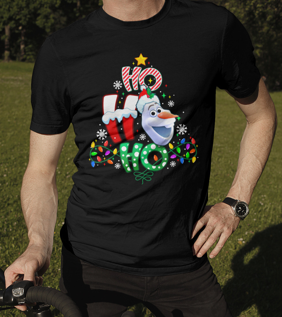 Ho Ho Ho Olaf Christmas Holiday Lights T-Shirt