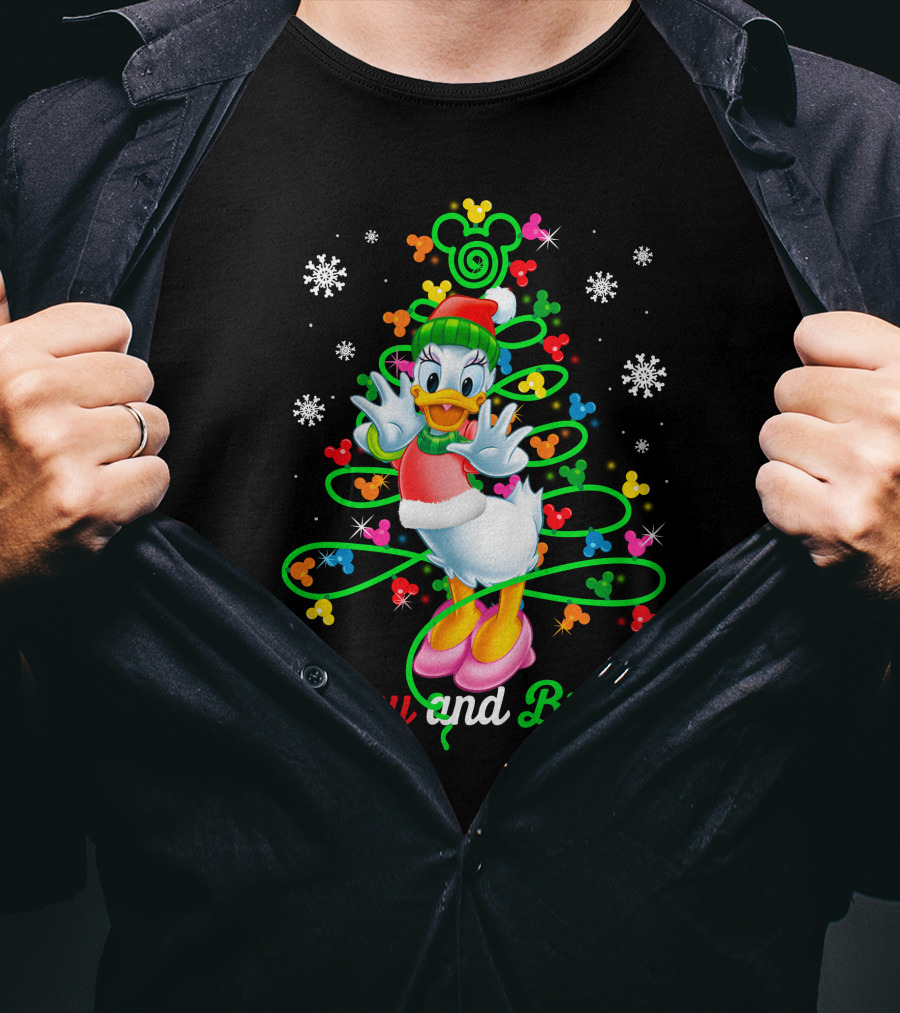 Merry And Bright Daisy Holiday Celebration T-Shirt