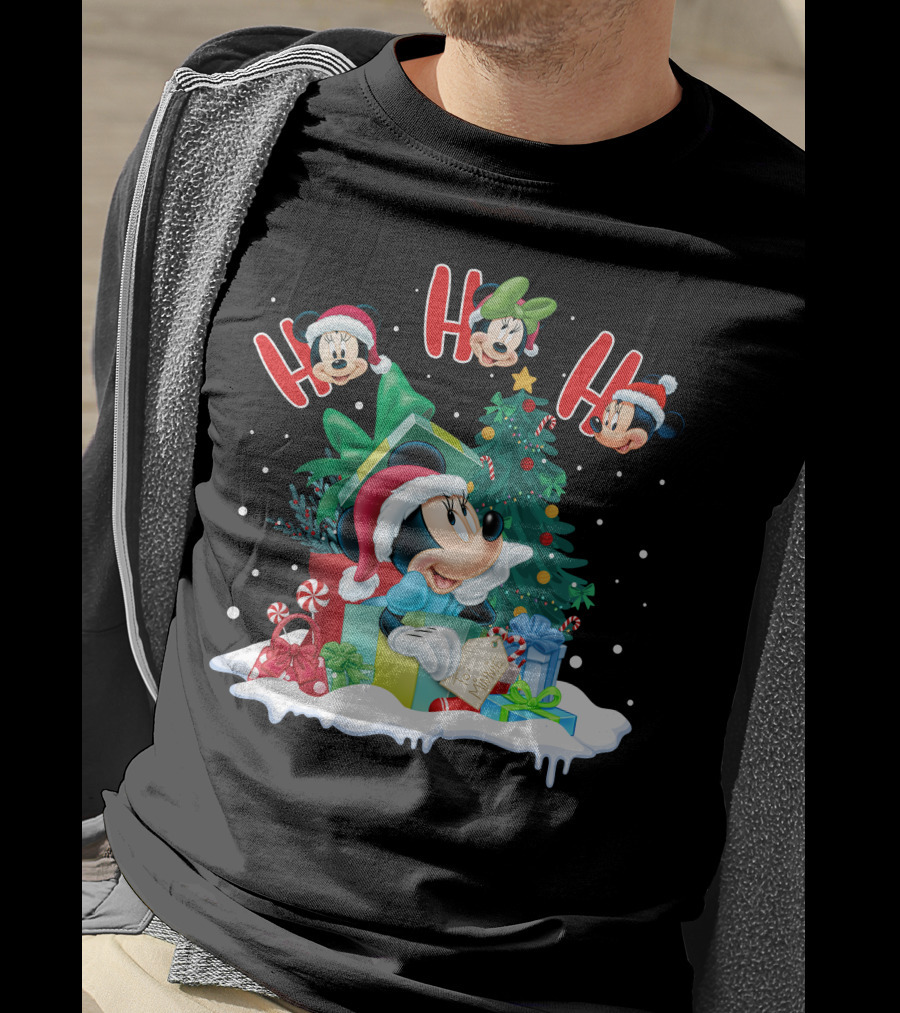 Ho Ho Ho Merry Christmas Minnie Mouse Holiday Magic T-Shirt