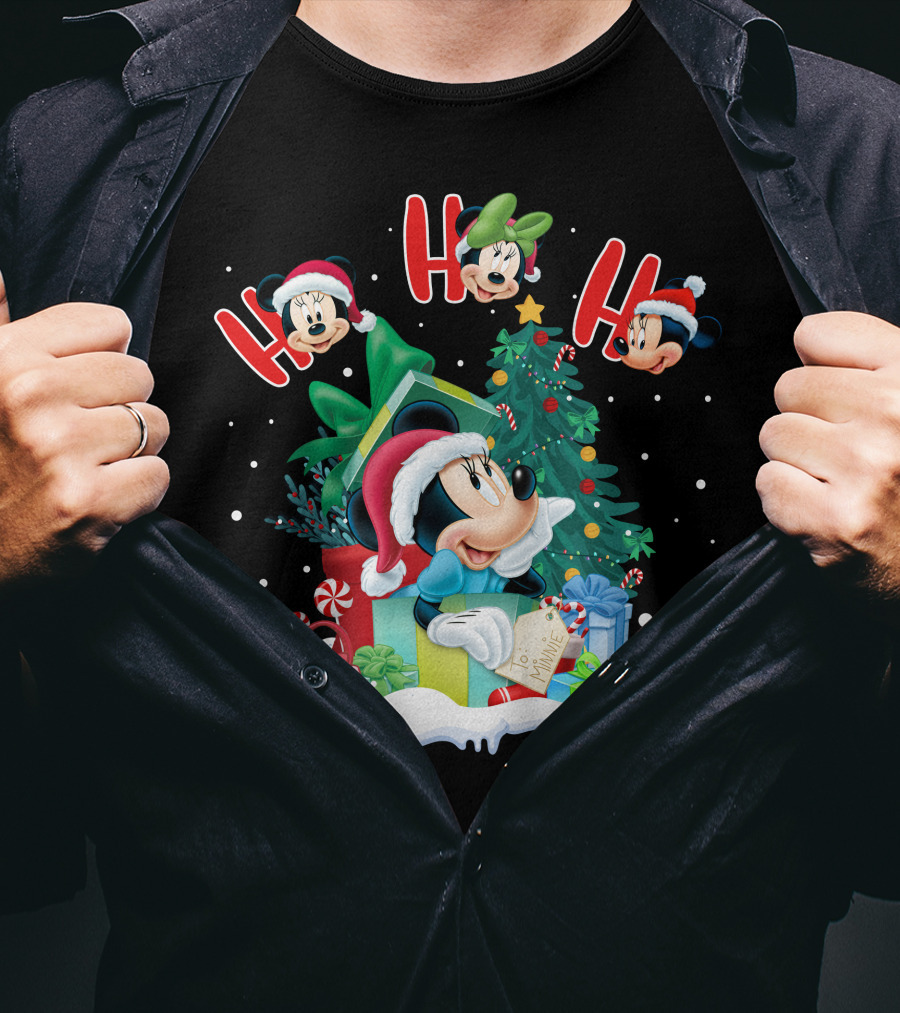 Ho Ho Ho Merry Christmas Minnie Mouse Holiday Magic T-Shirt