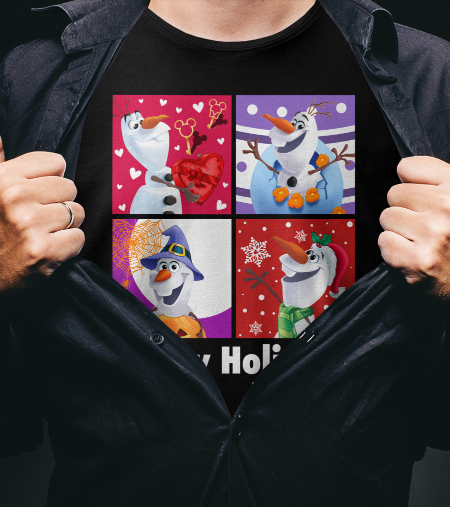 Happy Holidays Olaf Seasonal Celebrations T-Shirt