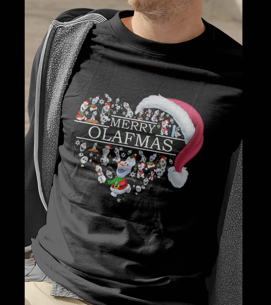 Merry Olafmas Santa Hat Heart T-Shirt