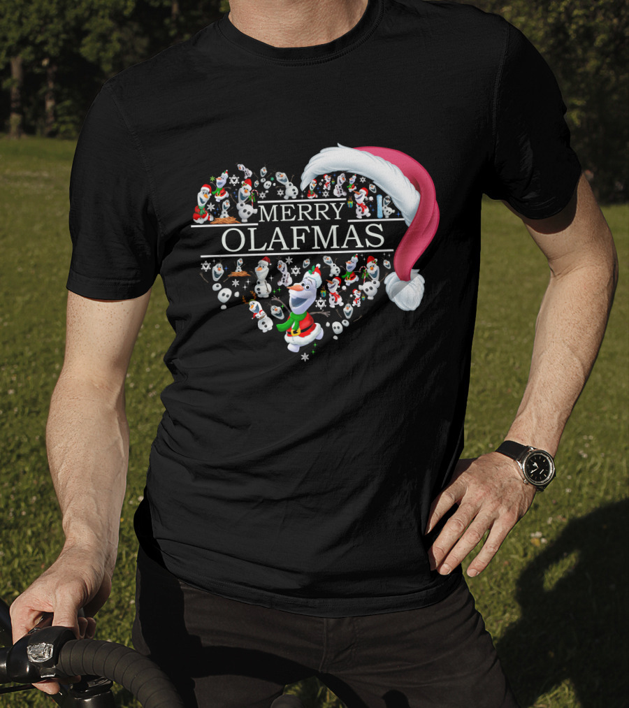 Merry Olafmas Santa Hat Heart T-Shirt