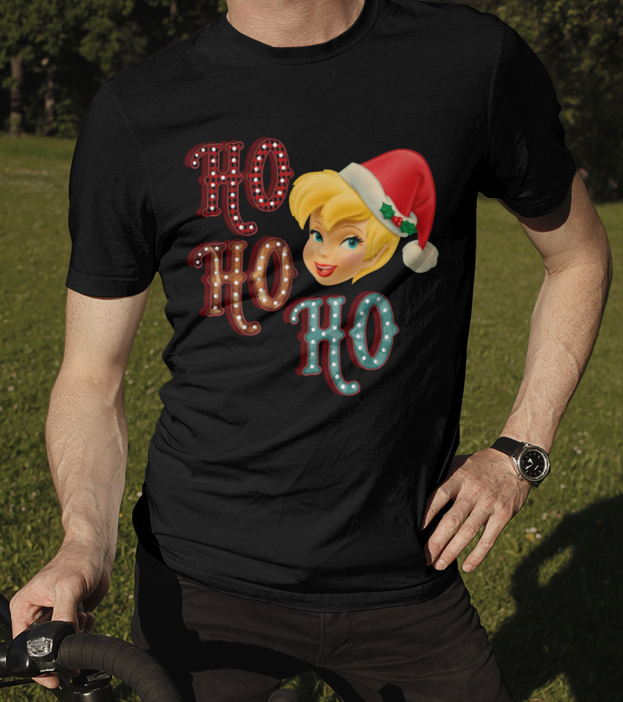 Ho Ho Ho Tinkerbell Santa Hat Christmas T-Shirt
