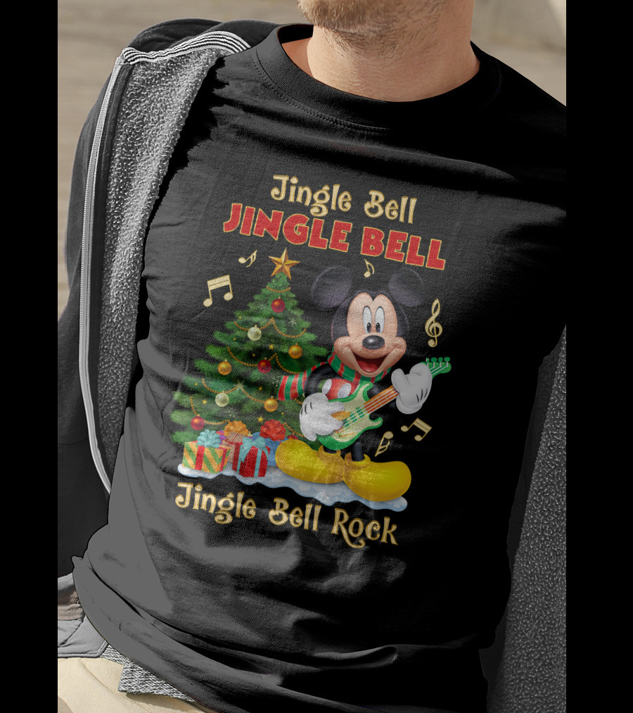 Jingle Bell Jingle Bell Jingle Bell Rock Mickey T-Shirt