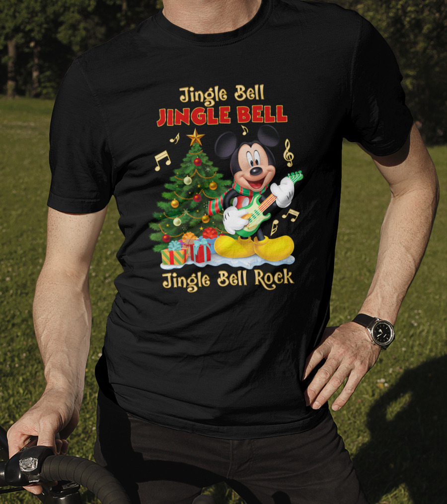Jingle Bell Jingle Bell Jingle Bell Rock Mickey T-Shirt