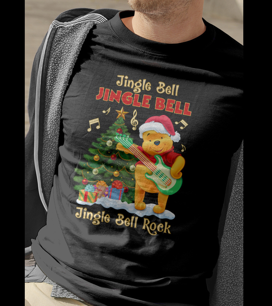 Jingle Bell Jingle Bell Jingle Bell Rock Christmas Pooh T-Shirt