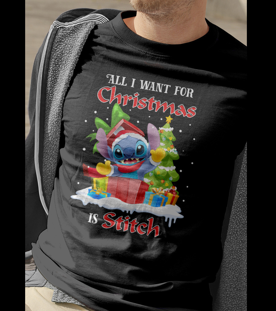 All I Want For Christmas Is Stitch T-Shirt