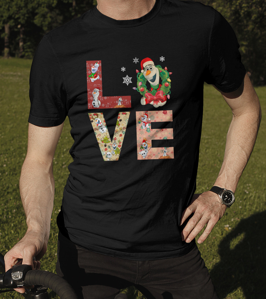 Olaf Christmas Love Snowman Festive Theme T-Shirt