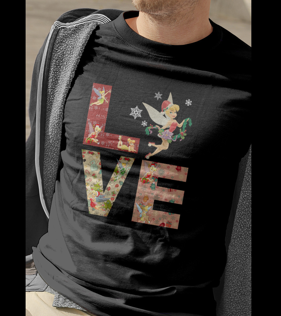 Love Tinkerbell Christmas Holiday Theme T-Shirt
