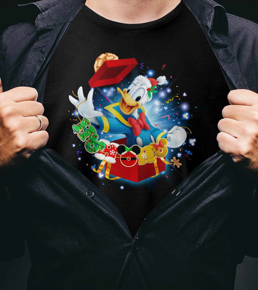 Donald Duck Christmas Magic Holiday Surprise T-Shirt