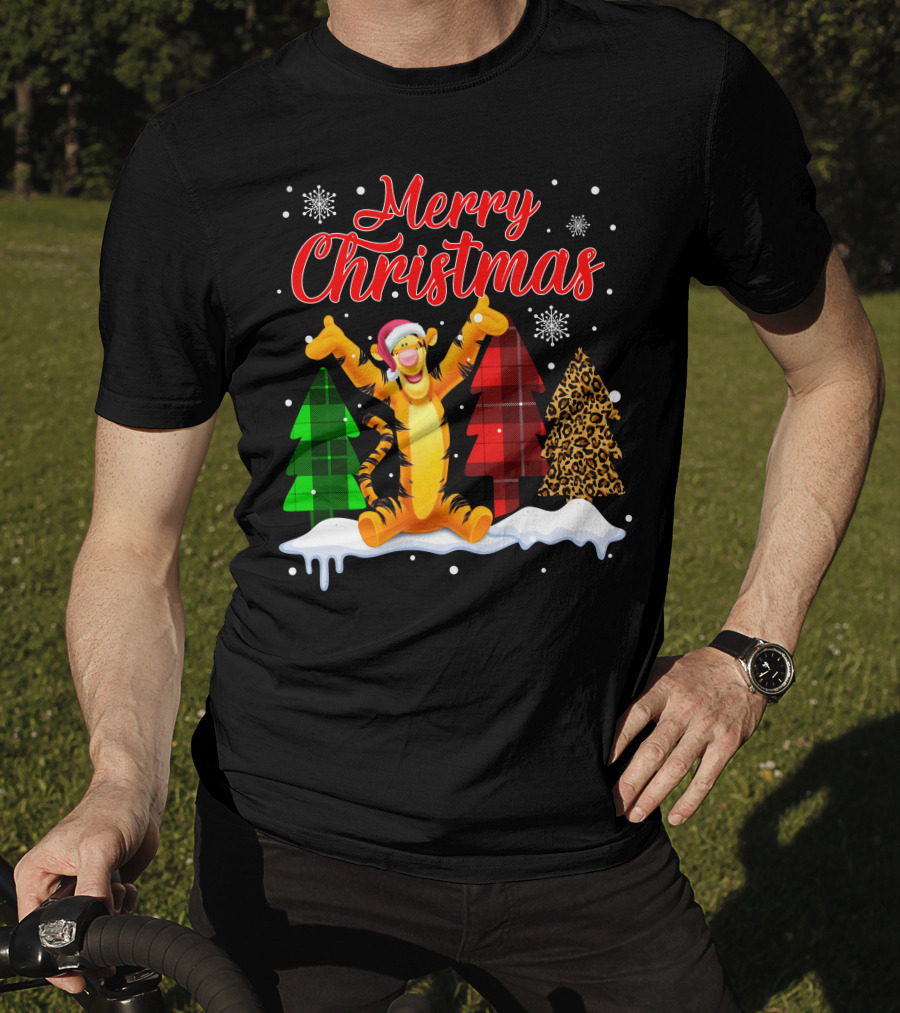 Merry Christmas Tigger Winter Holiday Celebration T-Shirt