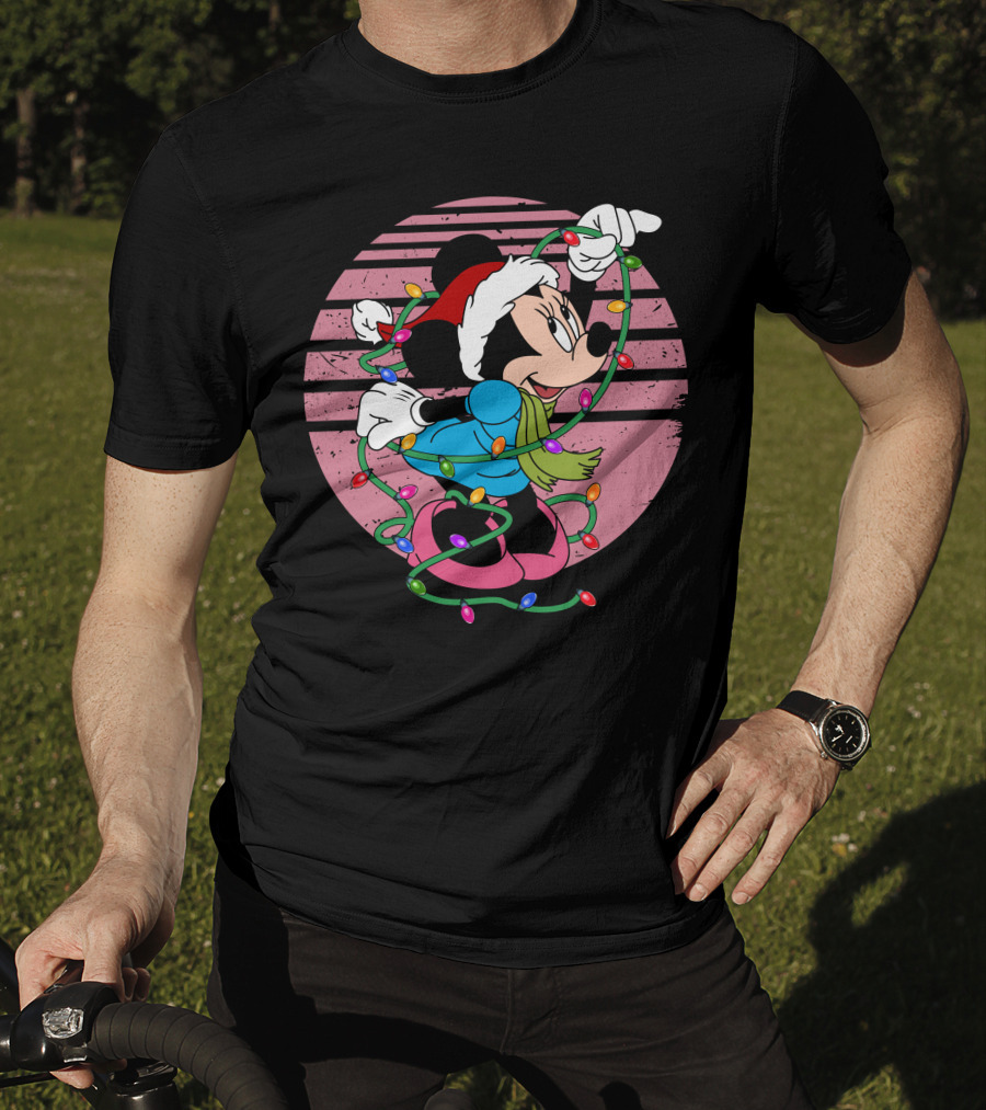 Minnie Mouse Christmas Lights Holiday Fun T-Shirt
