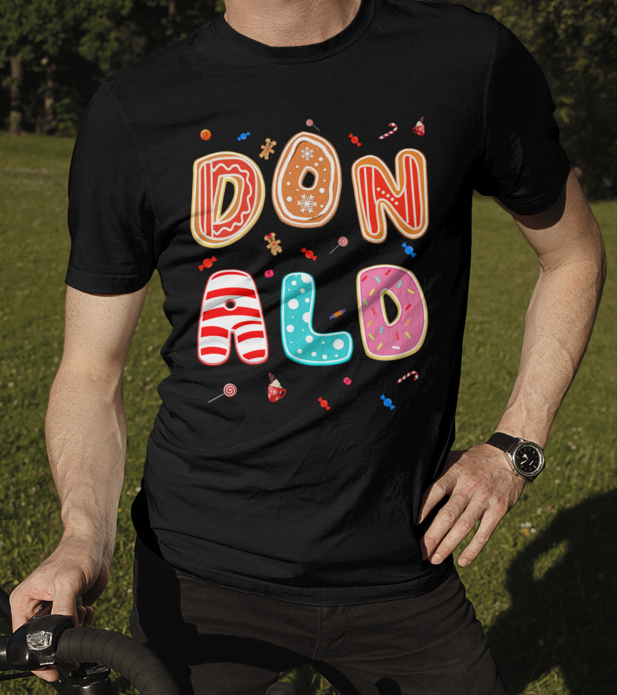 Donald Christmas Candy Gingerbread Festive Theme T-Shirt