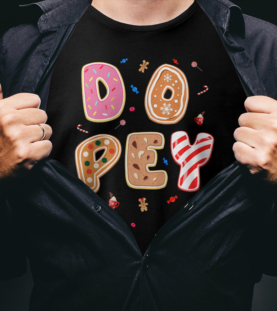 Dopey Candy Cane Gingerbread Cookie Sprinkle Sweets T-Shirt