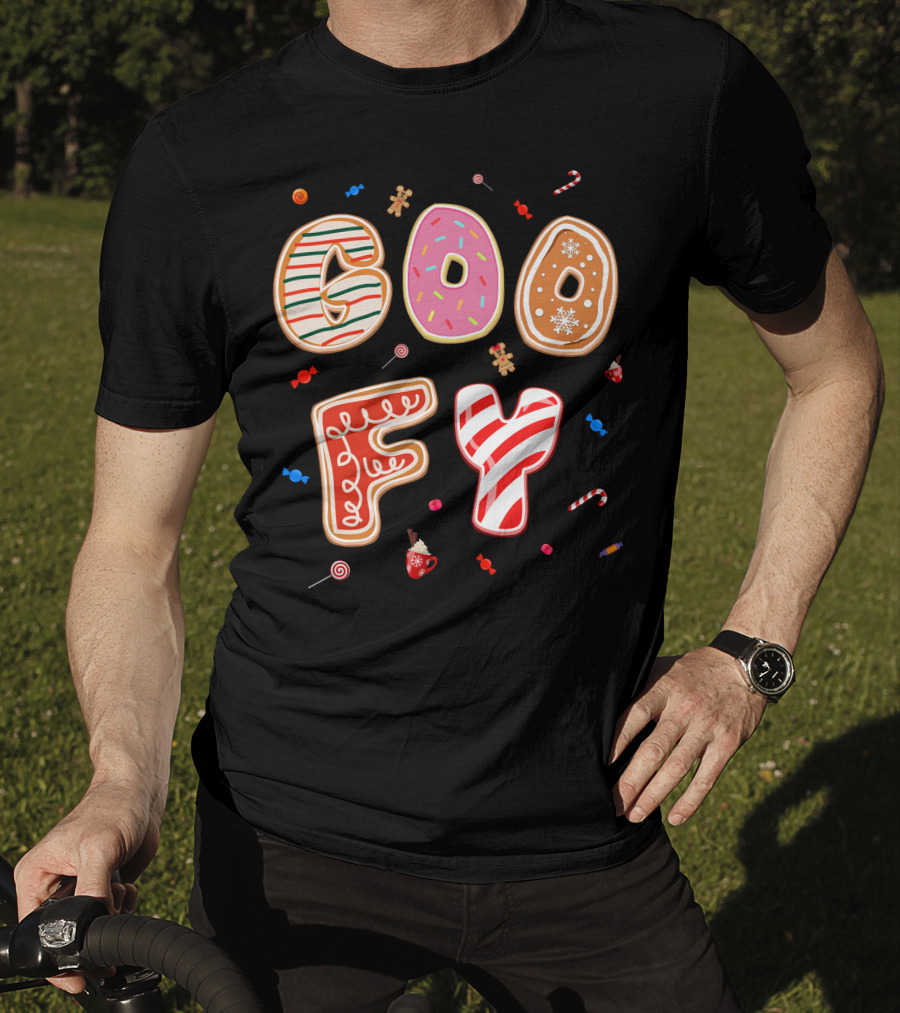 Goofy Cookie Holiday Treats Candy Cane Gingerbread T-Shirt