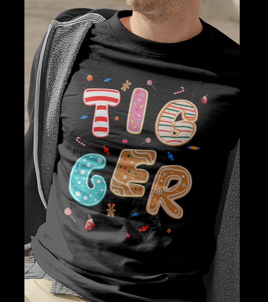 Tigger Candy Cane Gingerbread Christmas Treats T-Shirt