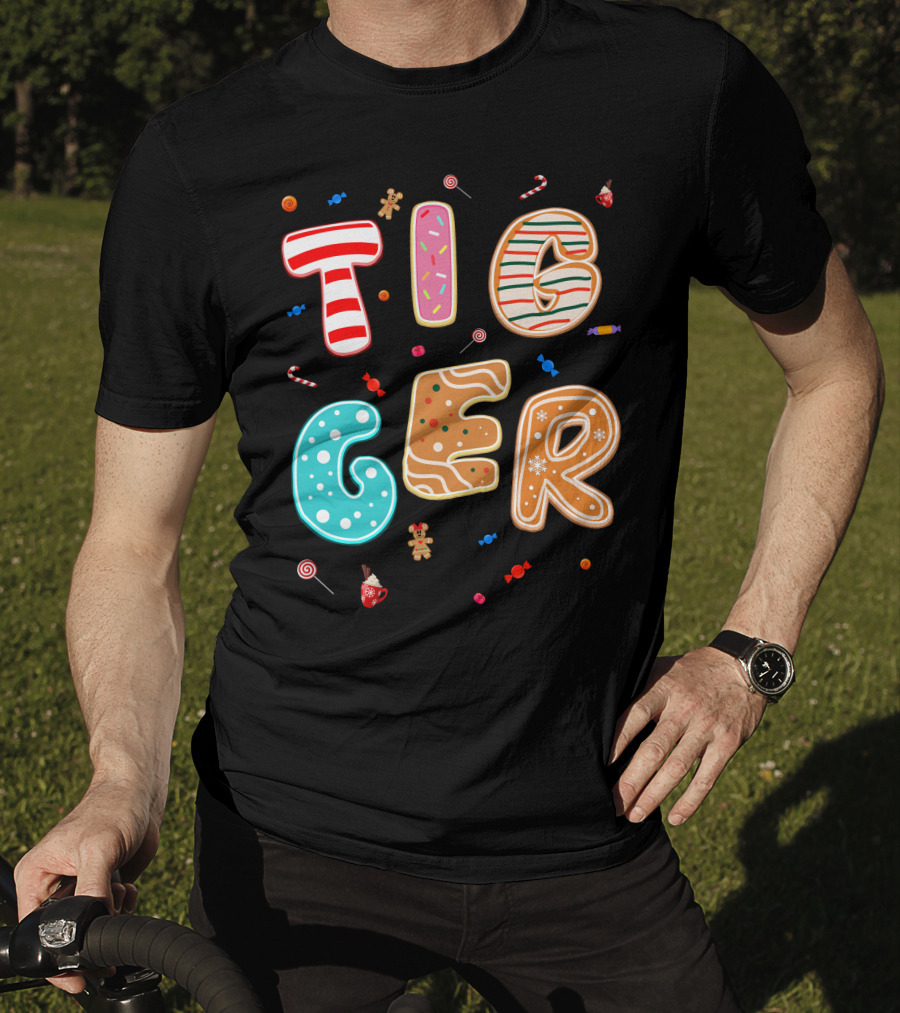 Tigger Candy Cane Gingerbread Christmas Treats T-Shirt