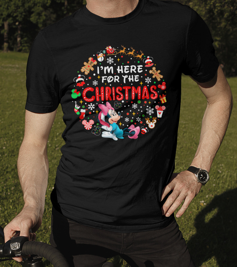 I'm Here For The Christmas Minnie Mouse Holiday Celebration T-Shirt