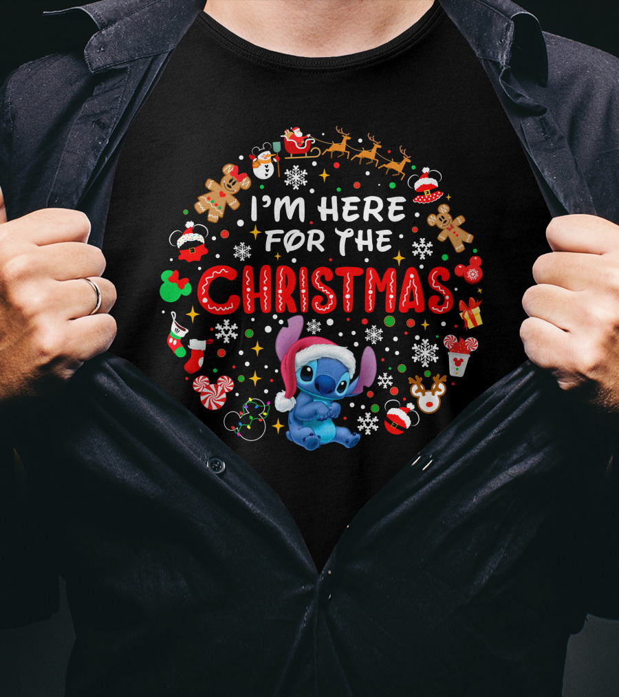 I'm Here For The Christmas Stitch Holiday Celebration T-Shirt