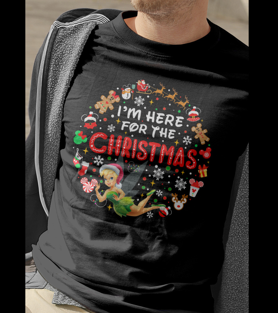 I'm Here For The Christmas Tinkerbell Holiday Icons T-Shirt