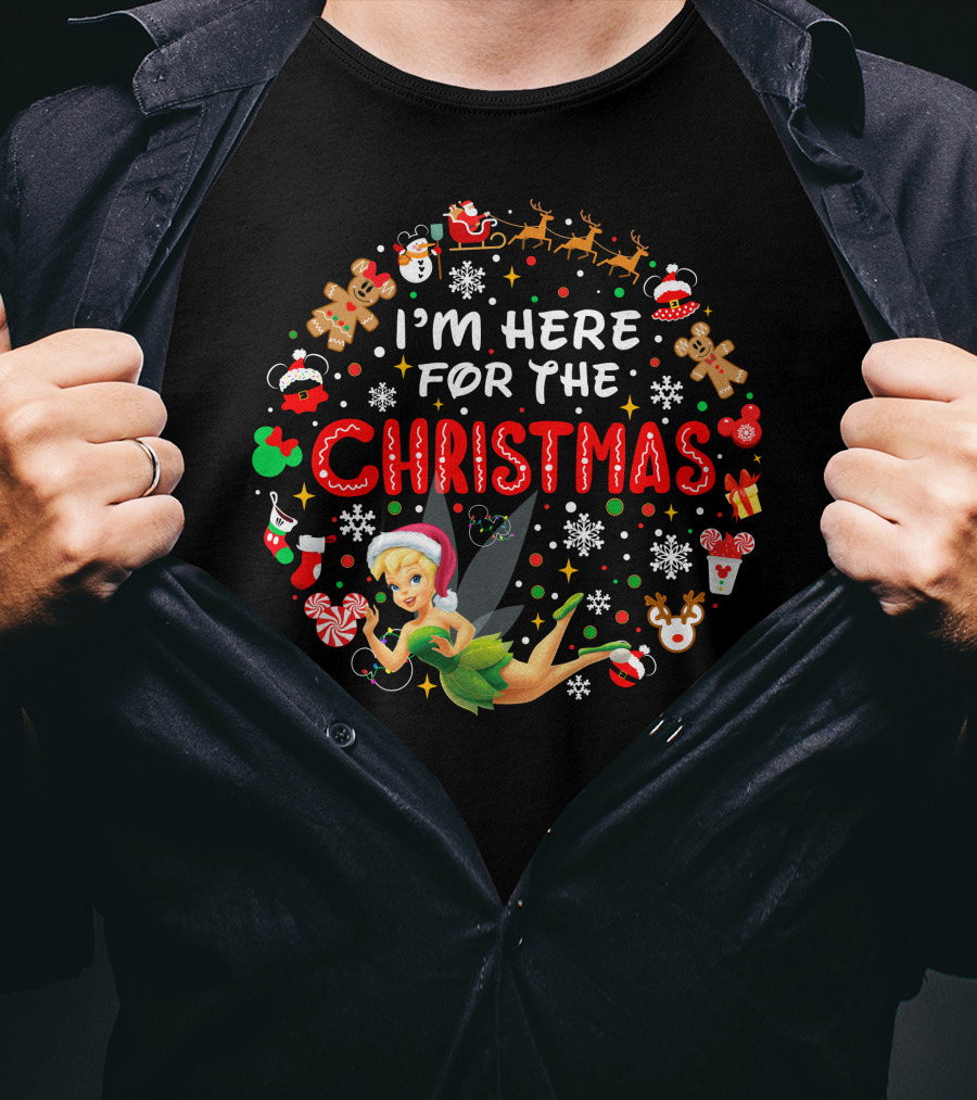 I'm Here For The Christmas Tinkerbell Holiday Icons T-Shirt