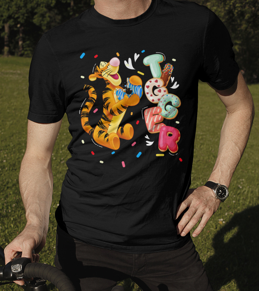 Tigger Donut Sprinkles Playful Delight T-Shirt