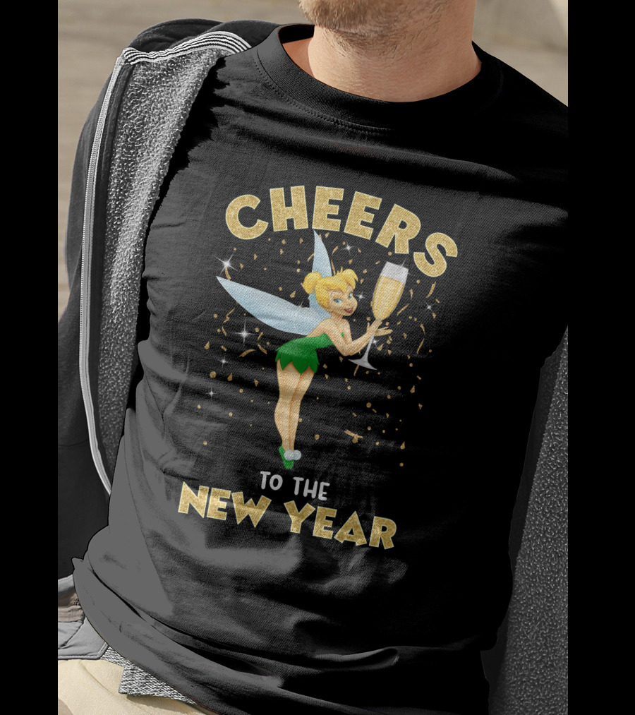 Cheers To The New Year Tinkerbell Champagne Celebration T-Shirt