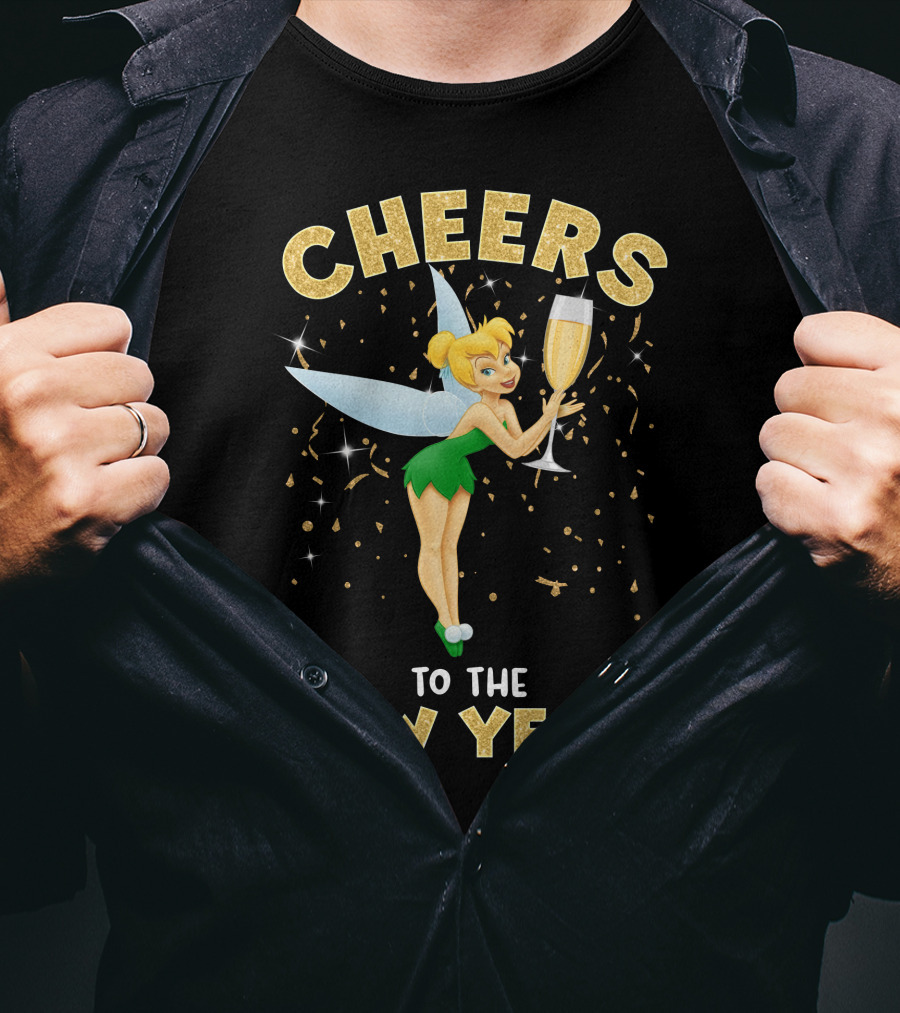 Cheers To The New Year Tinkerbell Champagne Celebration T-Shirt