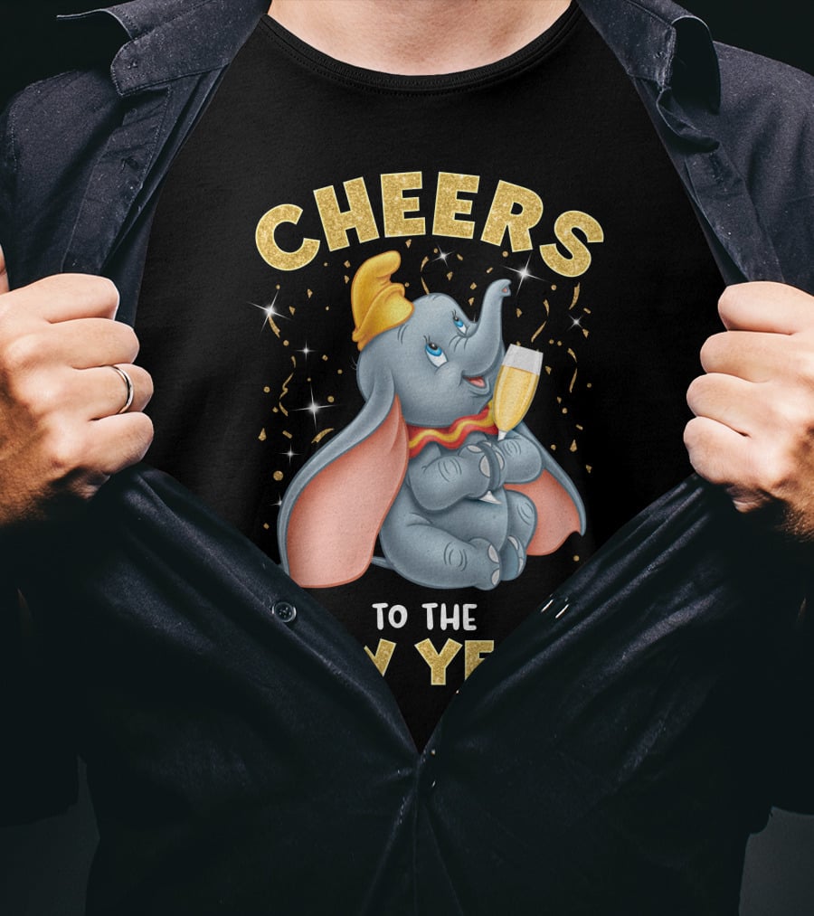 Cheers To The New Year Elephant Champagne Celebration T-Shirt