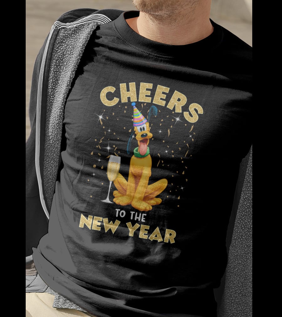 Cheers To The New Year Champagne Party Dog T-Shirt