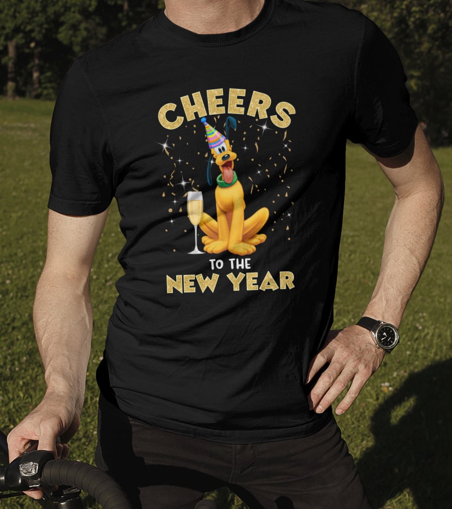 Cheers To The New Year Champagne Party Dog T-Shirt