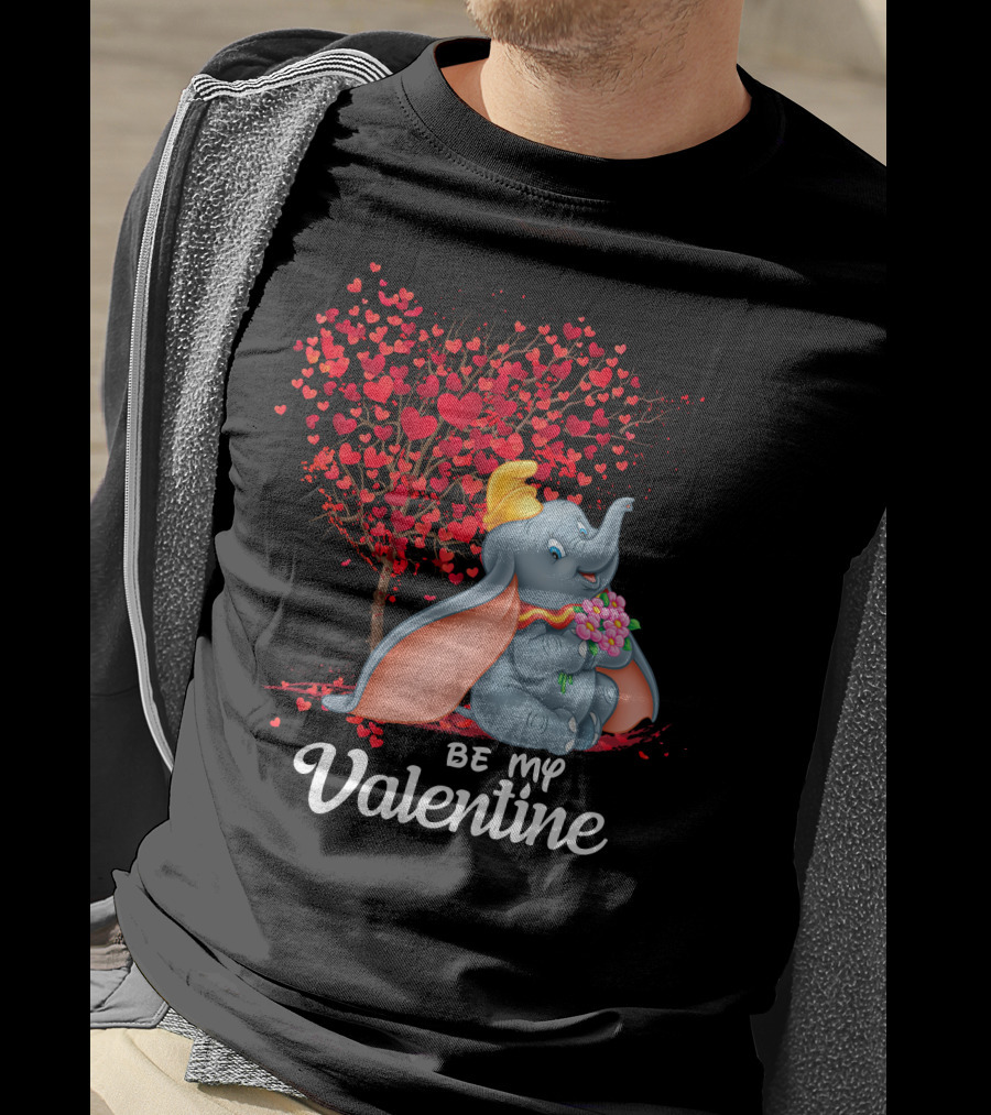Dumbo Be My Valentine Red Heart Tree Bouquet T-Shirt