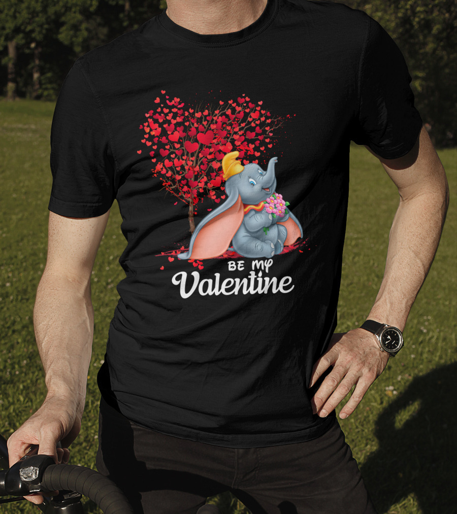 Dumbo Be My Valentine Red Heart Tree Bouquet T-Shirt