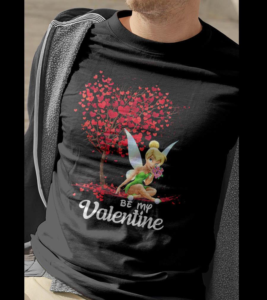 Tinkerbell Be My Valentine Heart Tree T-Shirt