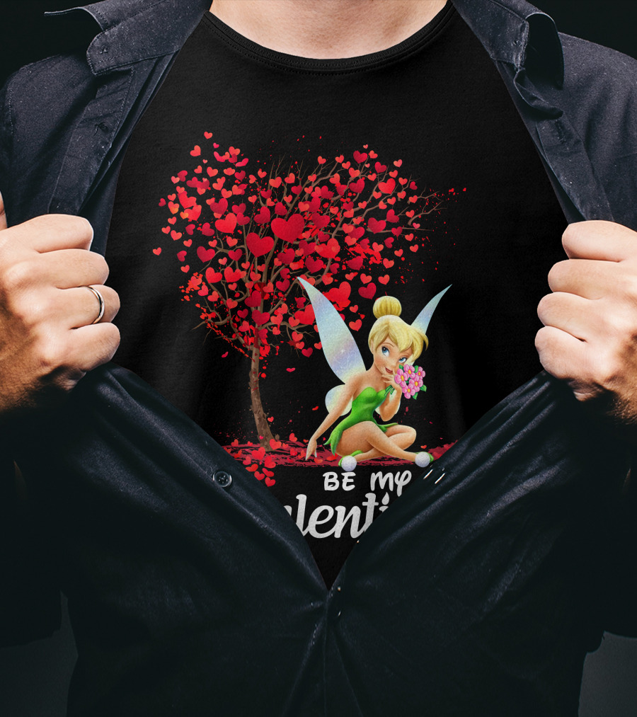 Tinkerbell Be My Valentine Heart Tree T-Shirt