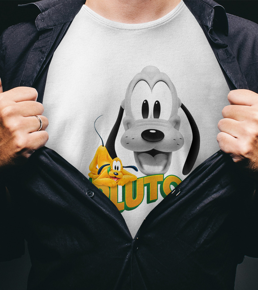 Pluto Cartoon Dog Disney Animation Character T-Shirt