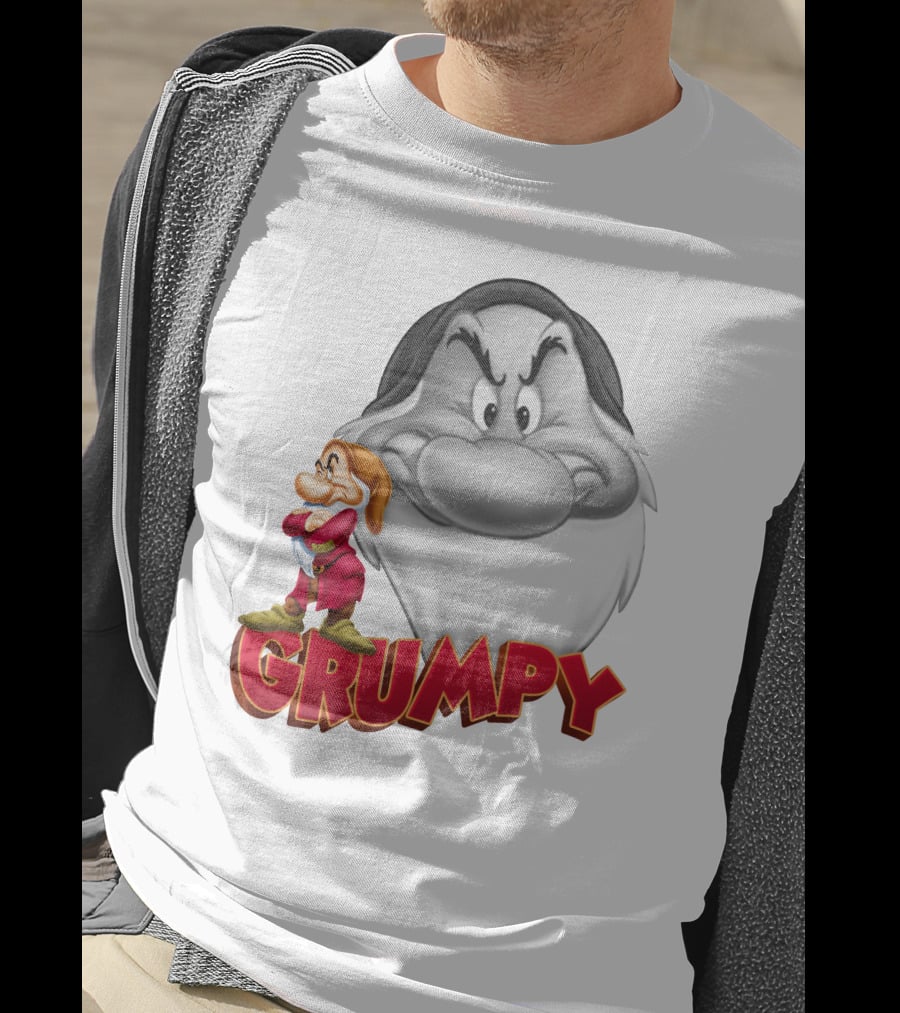 Grumpy Snow White Dwarf Character T-Shirt