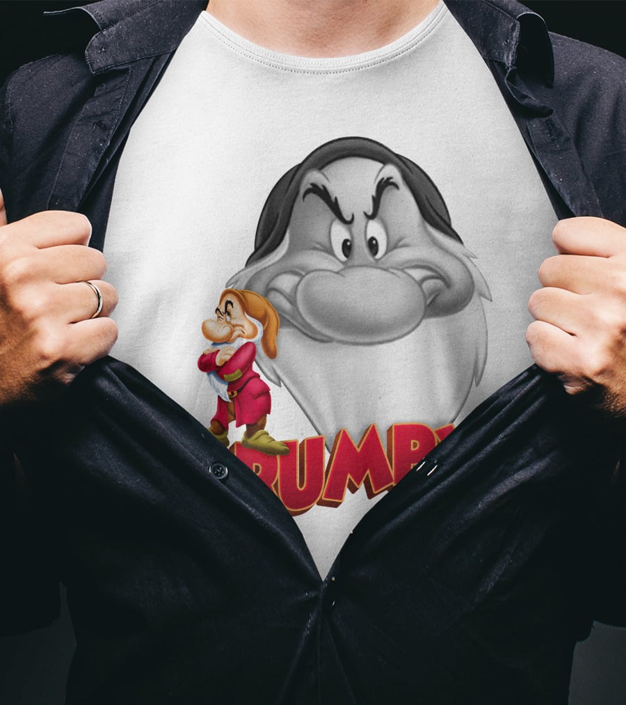 Grumpy Snow White Dwarf Character T-Shirt