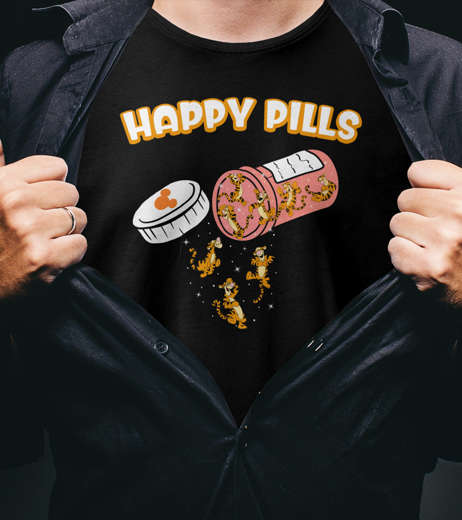 HAPPY PILLS TIGGER Capsule Spill T-Shirt
