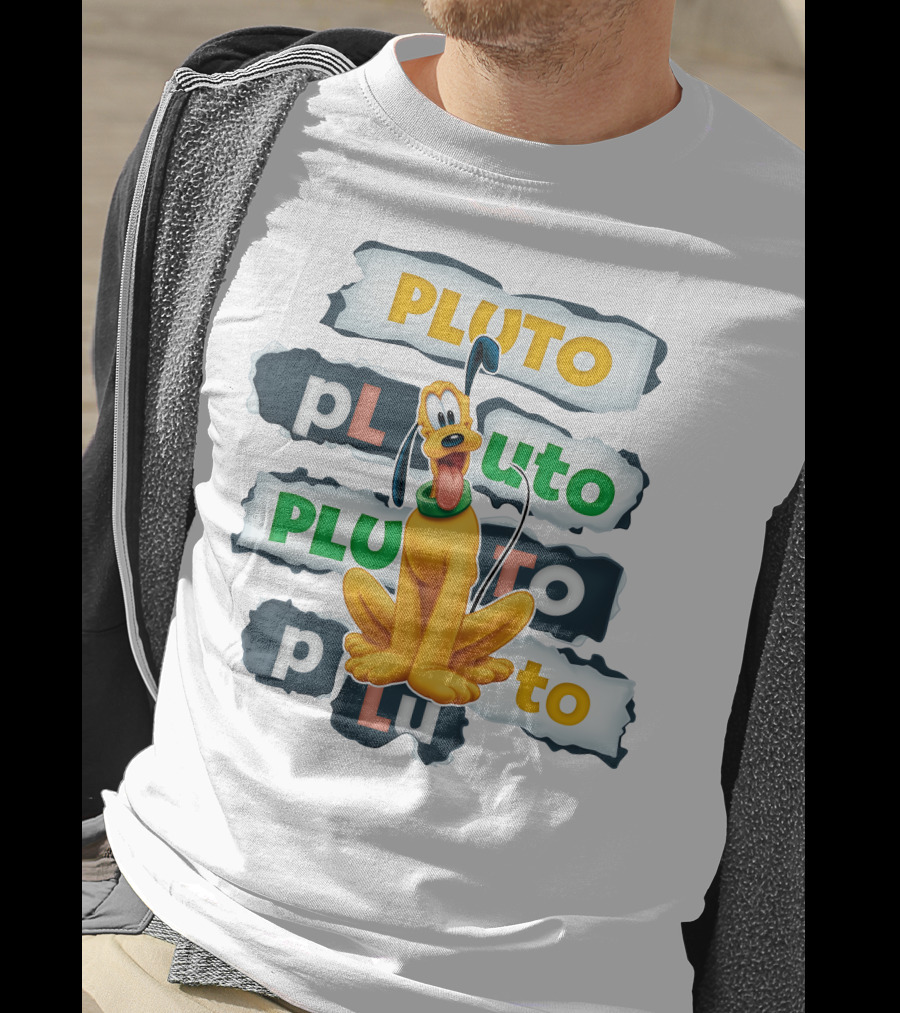 Pluto Disney Character Collage T-Shirt
