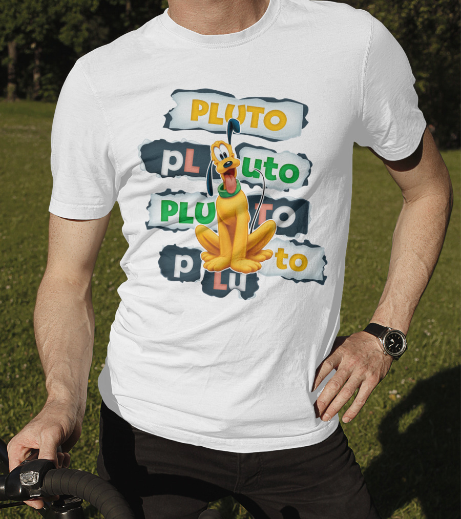 Pluto Disney Character Collage T-Shirt