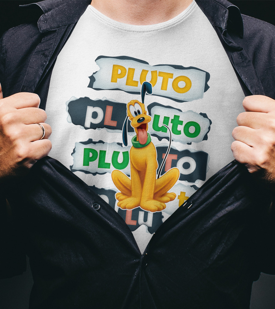Pluto Disney Character Collage T-Shirt